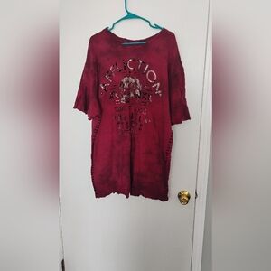 Affliction Mens Graphic Short Sleeve Tee Shirt Cotton Blend Sz 4XL